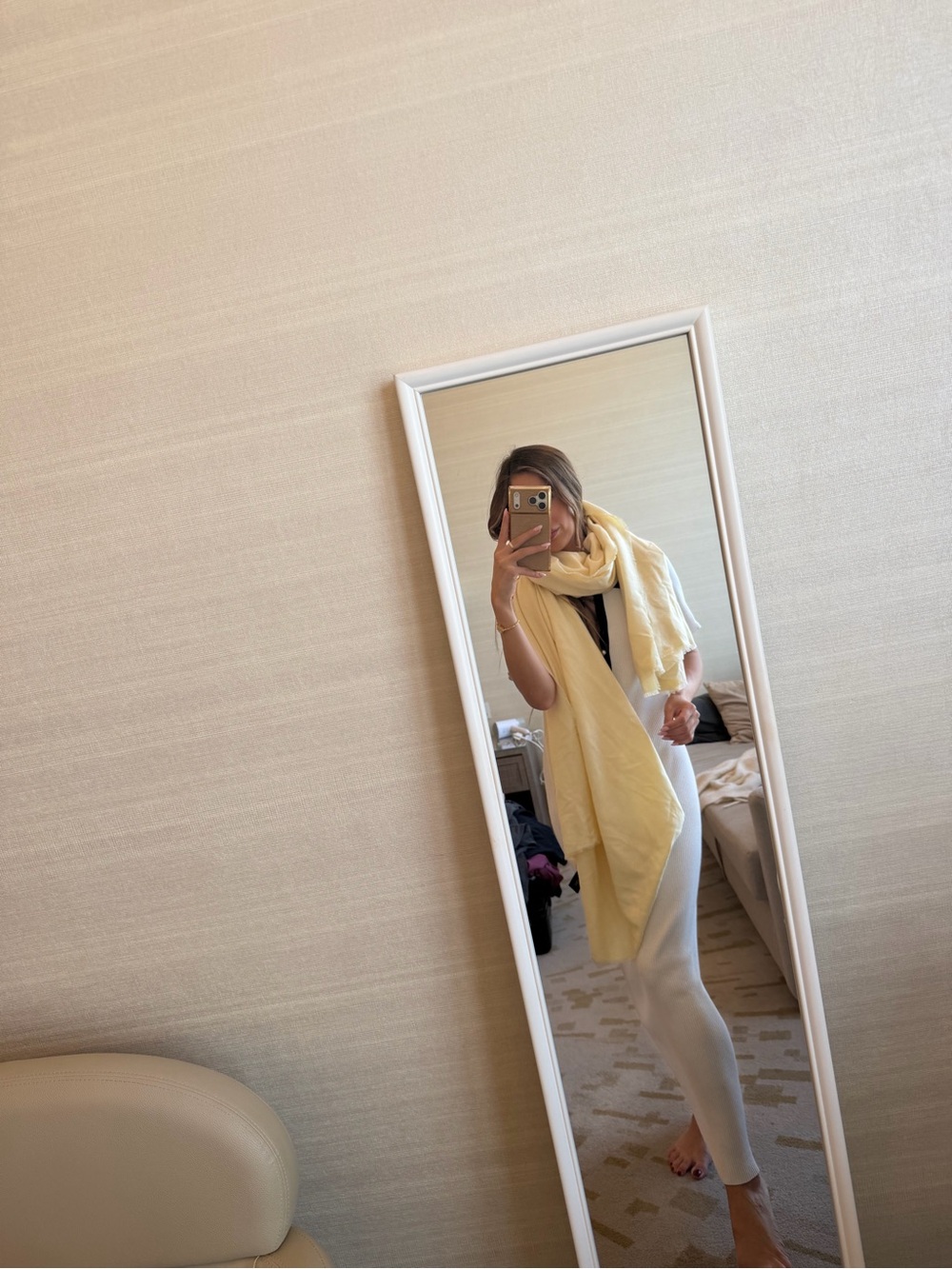 Zara Light Yellow Scarf Wrap